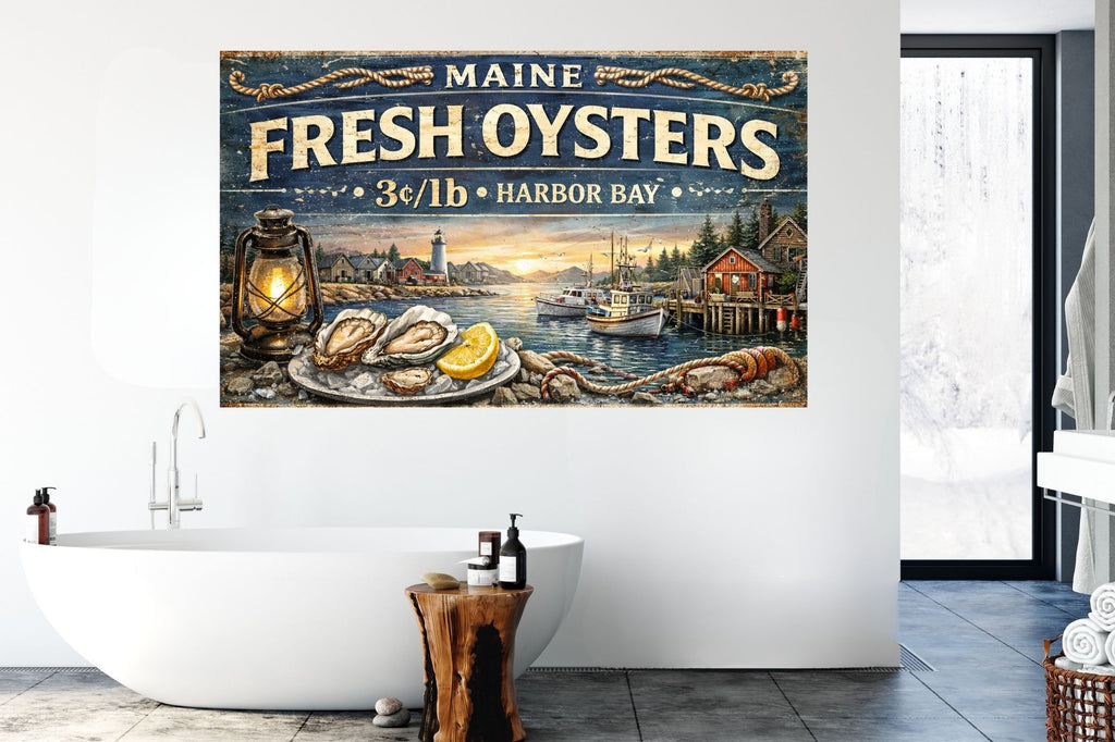 Fresh Oysters from Harbor Bay Art| Canvas Prints - Giclee on Paper - Wood And Metal Panels