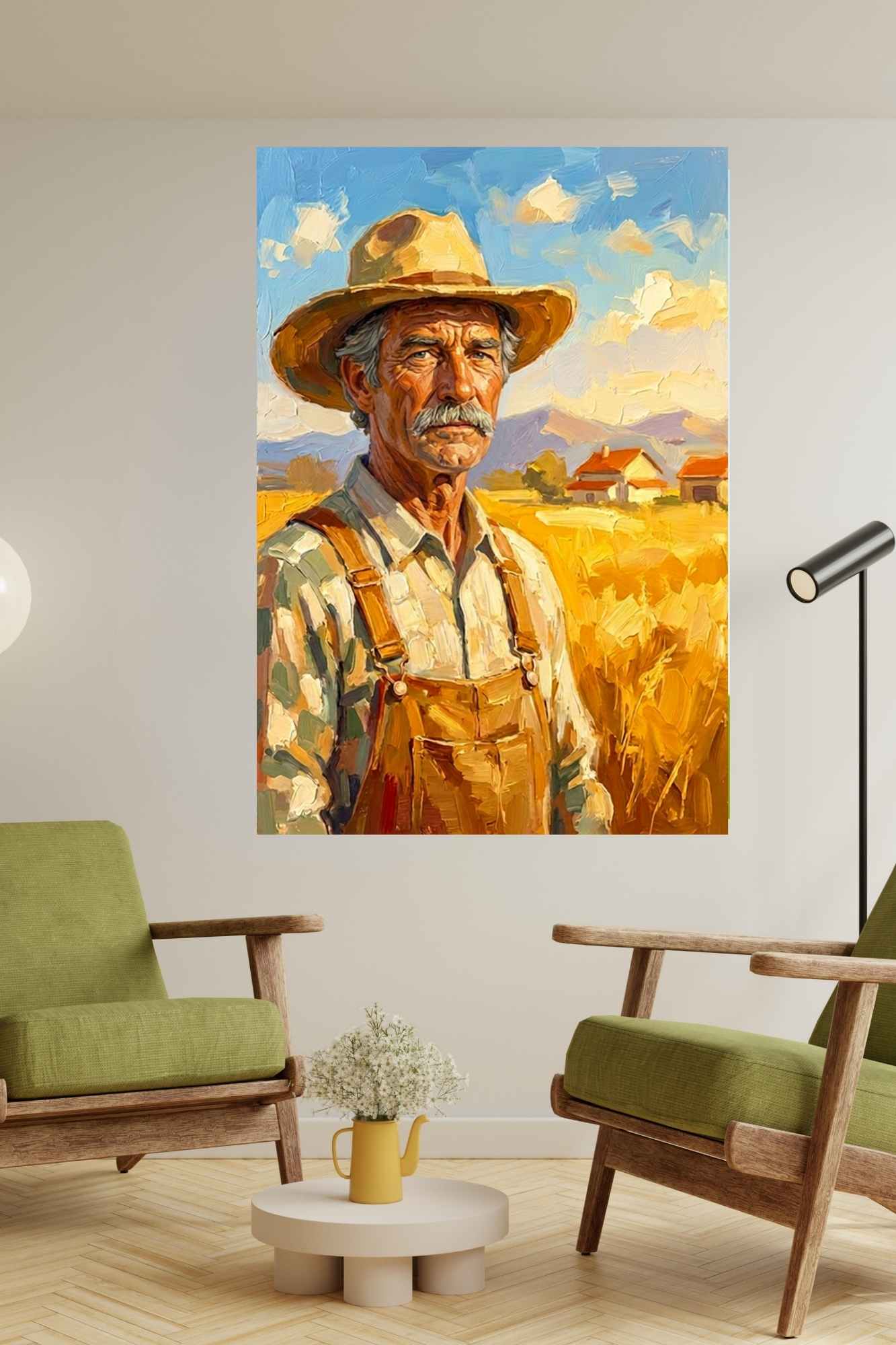 American Farmer| Farm Harvest Art| Giclee Paper- Wood- Metal- Canvas