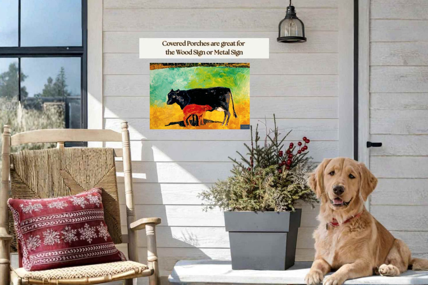Allison's Cow and Calf Fine| Original Teresa Johnson Print | Western Decor |-Giclee Paper- Wood- Metal- Canvas