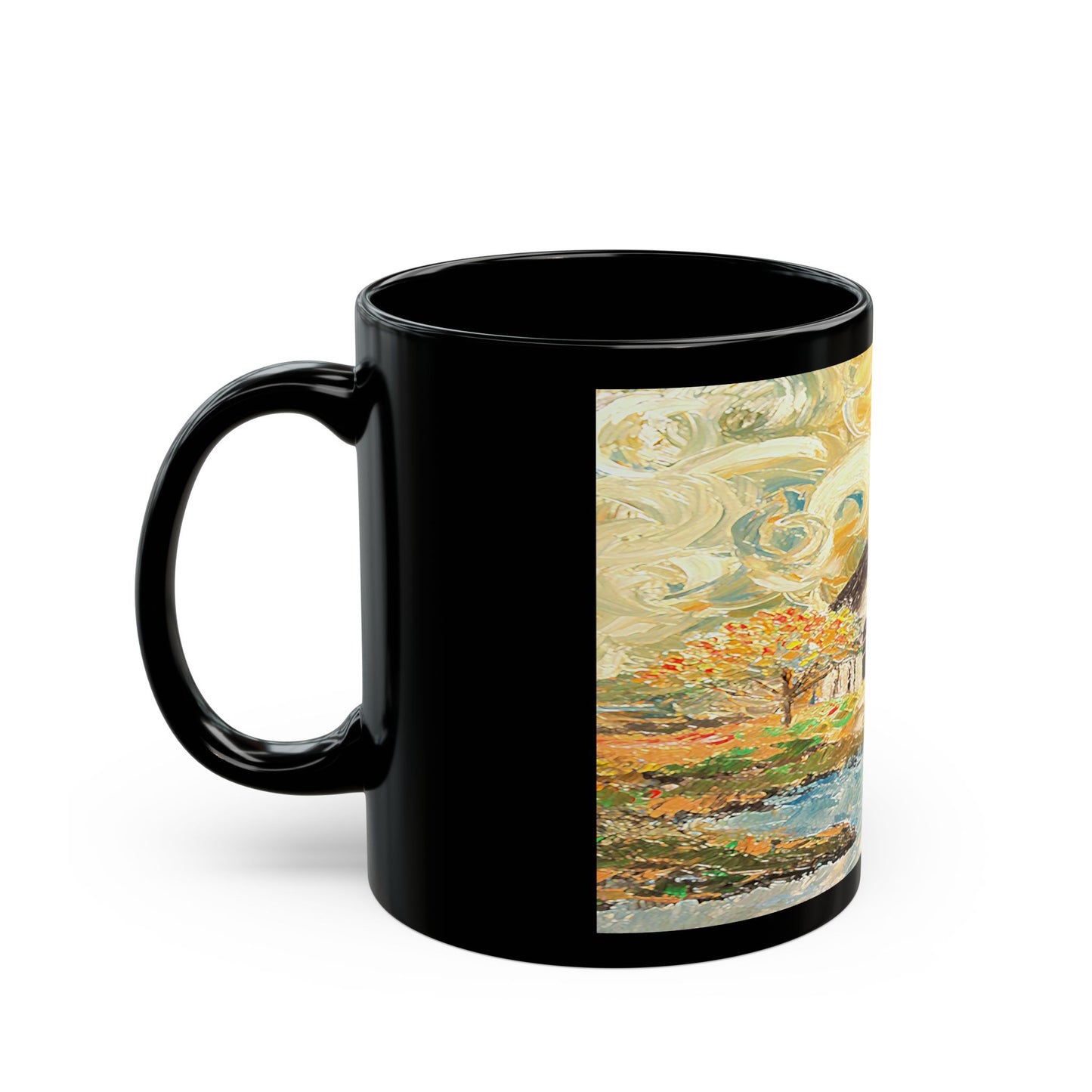 Coastal Church- 11 oz or 15 oz Ceramic Black Mugs