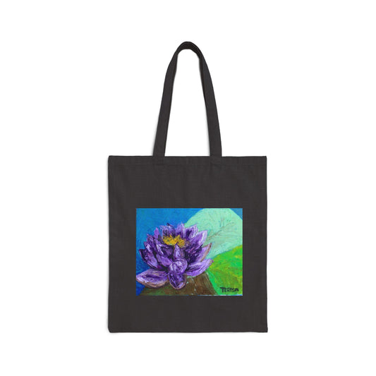 "Purple Beauty" Stylish Cotton Canvas Tote Bag