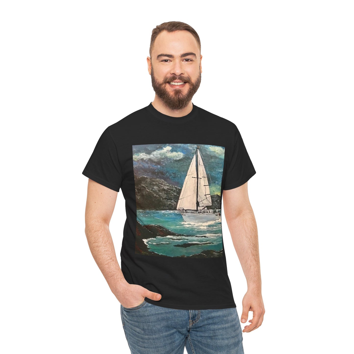 Tropical Sailing - Amazing Unisex Heavy Cotton Short Sleeve Tee Shirts!