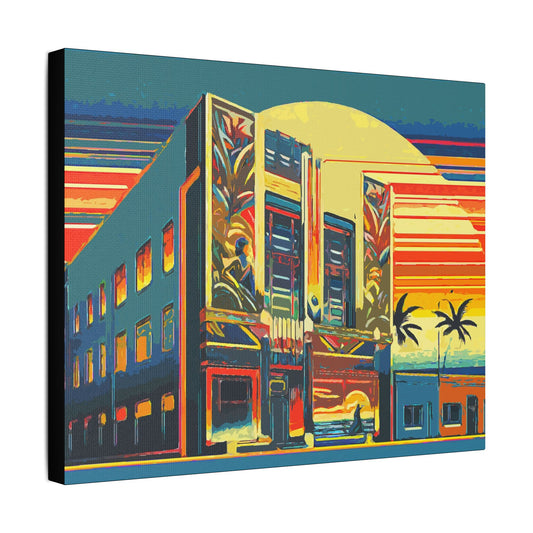 Art Deco Theatre- Art- Gallery Wrapped- Satin Stretched Canvas Gallery Wraps - No Frame Needed