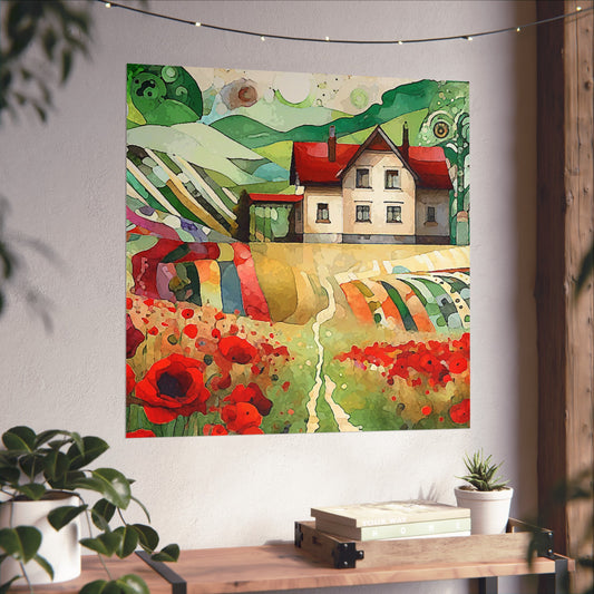 Poppy Hill House- Art- Giclée Technique Fine Art Posters- No Frame