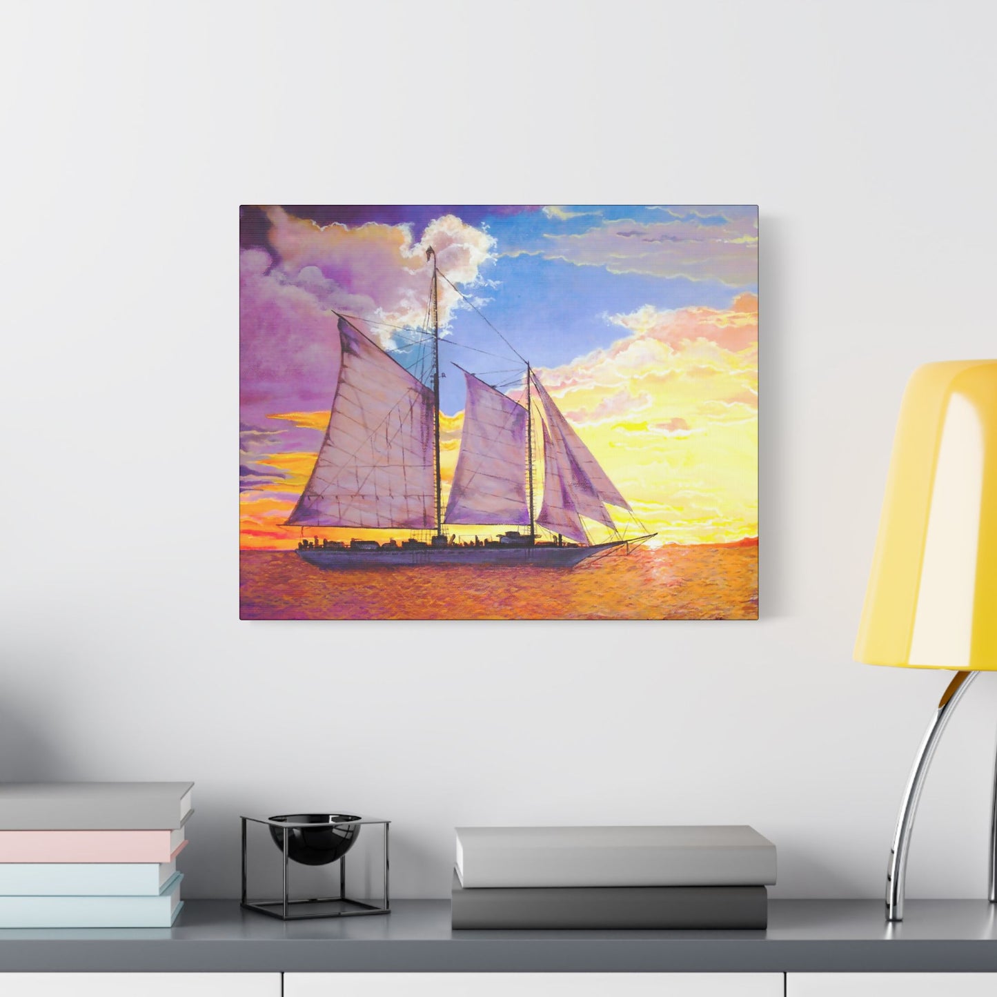 Smooth Sailing Art- Gallery Wrapped- Satin Stretched Canvas Gallery Wraps - No Frame Needed