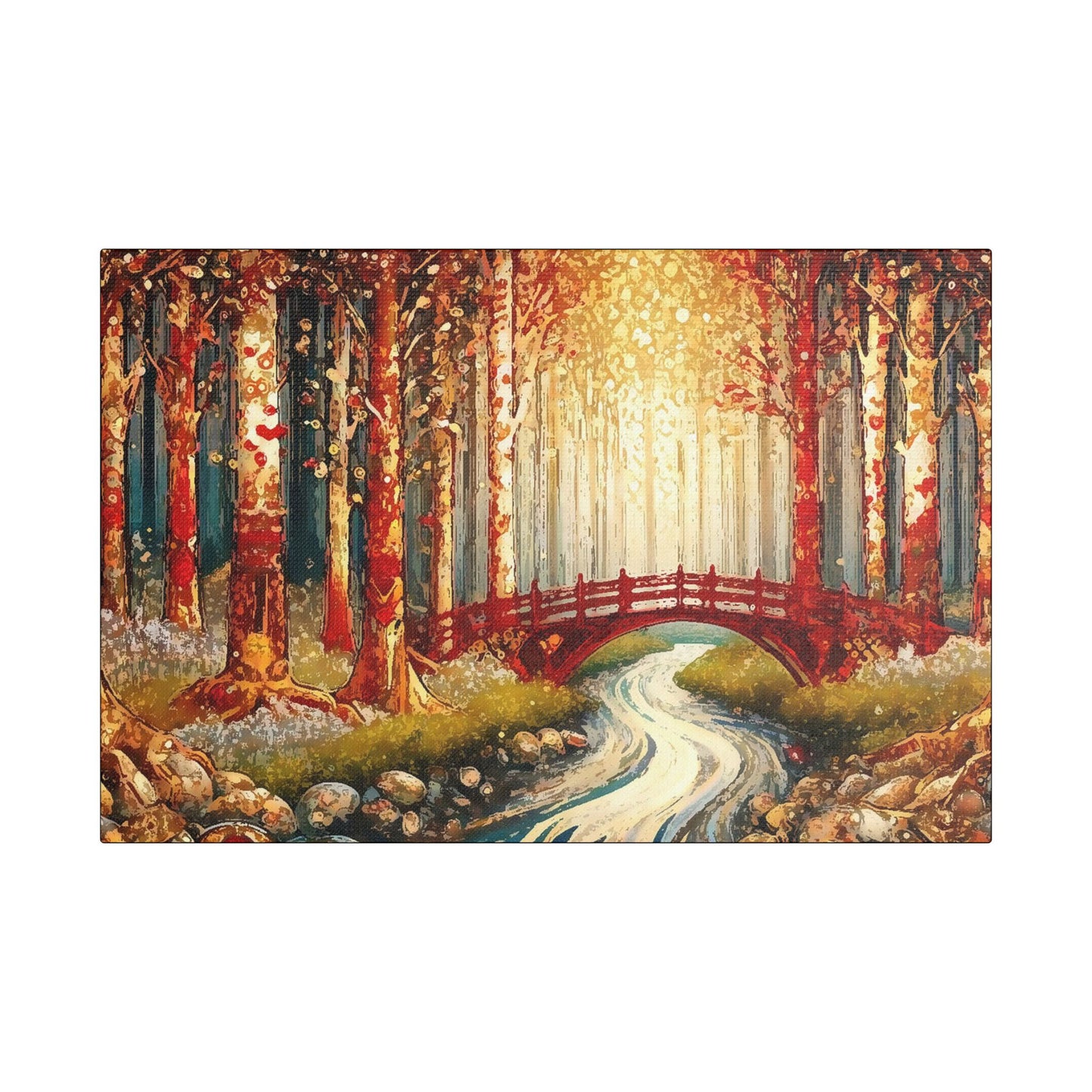 Magical Forest- Art- Gallery Wrapped- Satin Stretched Canvas Gallery Wraps - No Frame Needed