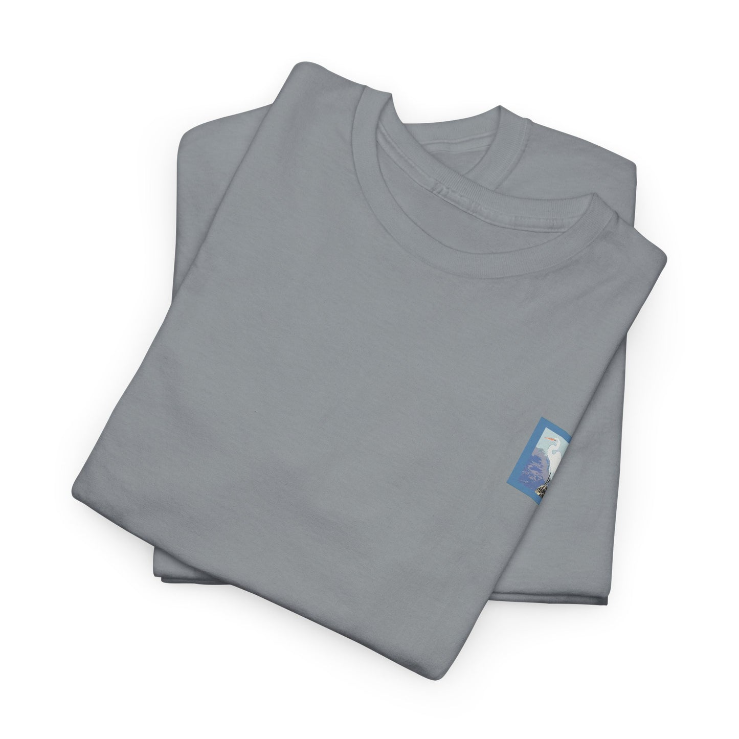 White Egret- Amazing Unisex Heavy Cotton Short Sleeve Tee Shirts!