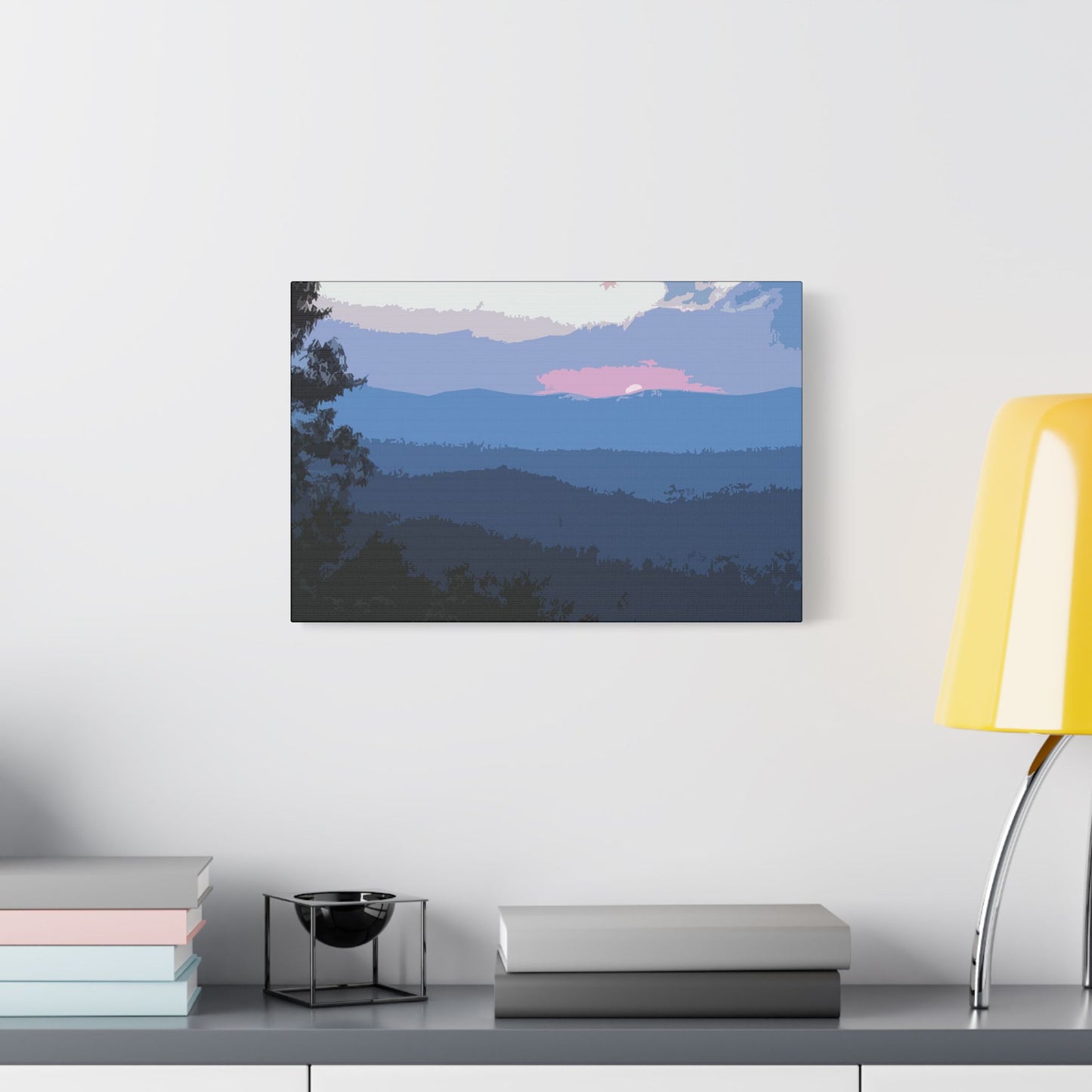 Smoky Mountain Shadows- Art- Gallery Wrapped- Satin Stretched Canvas Gallery Wraps - No Frame Needed