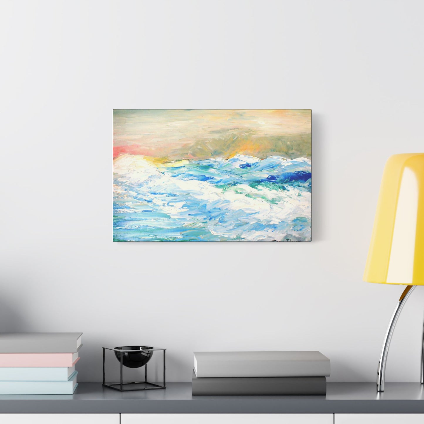 God is Stirring the Sea- Art- Gallery Wrapped- Satin Stretched Canvas Gallery Wraps - No Frame Needed