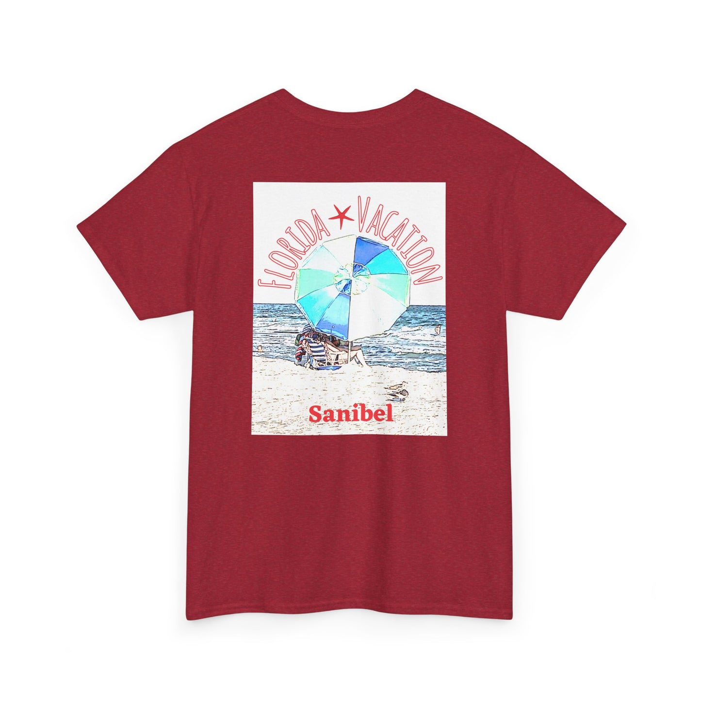 Florida Vacation Sanibel - Amazing Unisex Heavy Cotton Short Sleeve Tee Shirts!