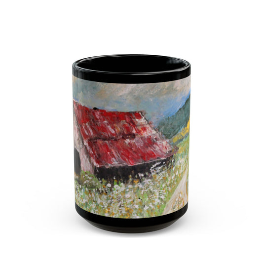 Georgia Cotton- 11 oz or 15 oz Ceramic Black Mugs