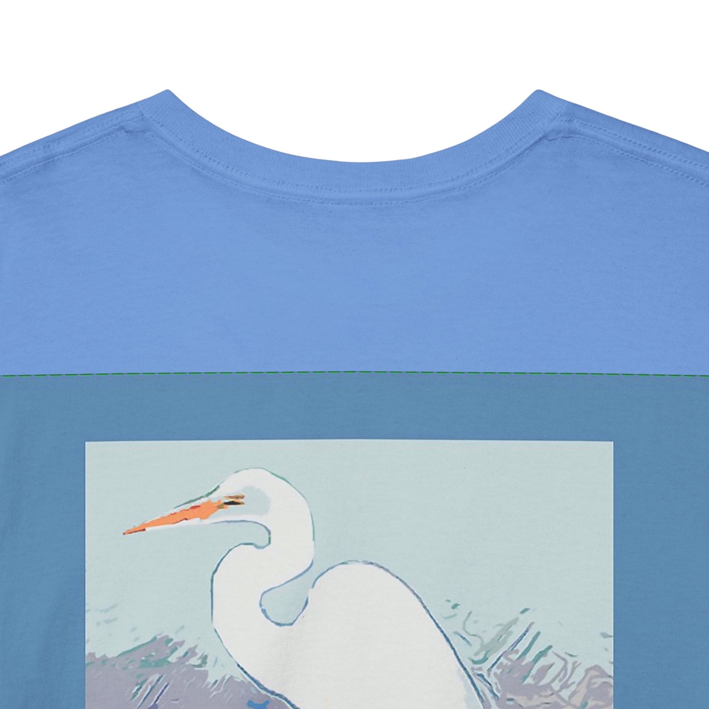 White Egret- Amazing Unisex Heavy Cotton Short Sleeve Tee Shirts!