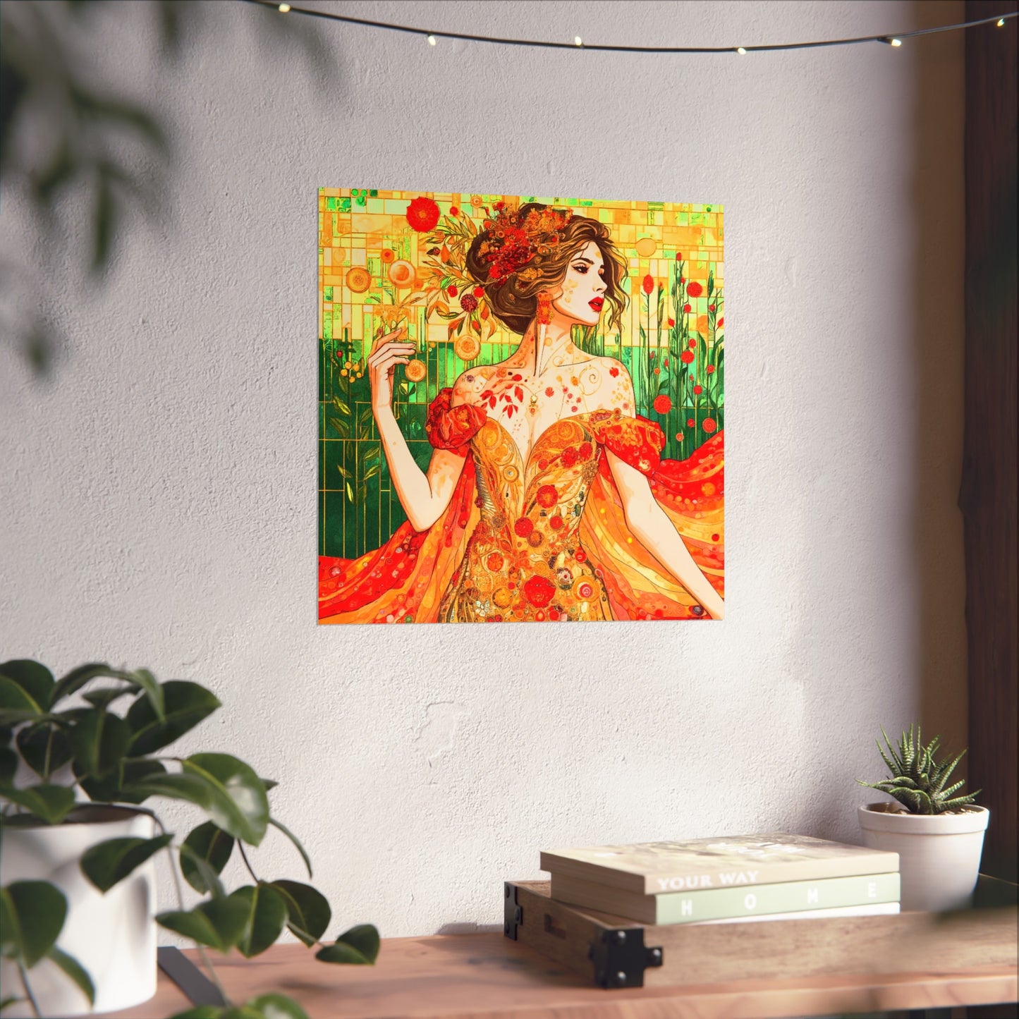 Autumn Queen Art- Giclée Technique Fine Art Posters- No Frame