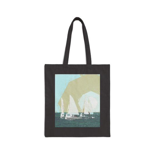 "Saltwater Sailing" Stylish Cotton Canvas Tote Bag