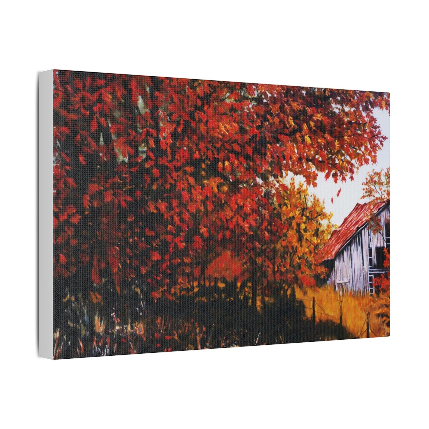 The Barn- Art- Gallery Wrapped- Satin Stretched Canvas Gallery Wraps - No Frame Needed