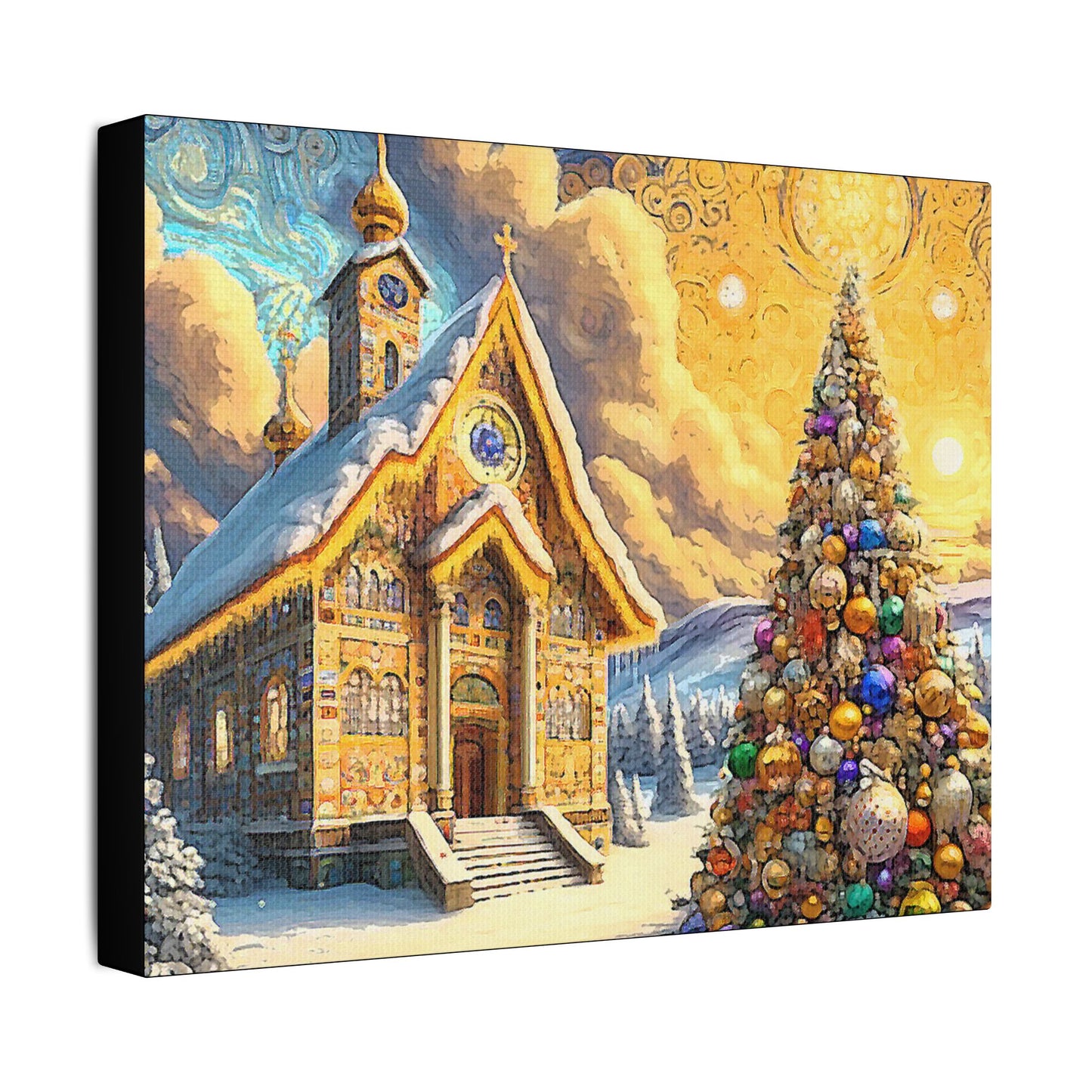 Christmas Magic- Art- Gallery Wrapped- Satin Stretched Canvas Gallery Wraps - No Frame Needed