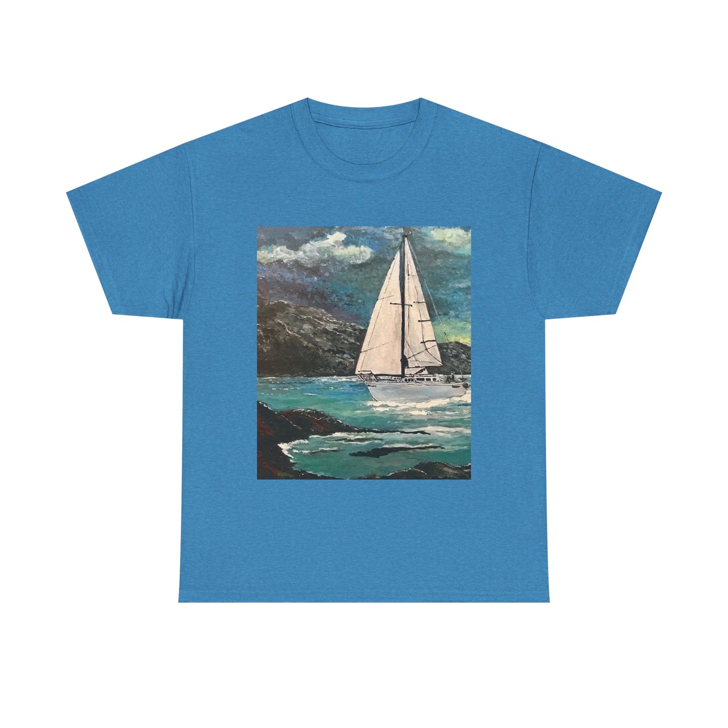 Tropical Sailing - Amazing Unisex Heavy Cotton Short Sleeve Tee Shirts!