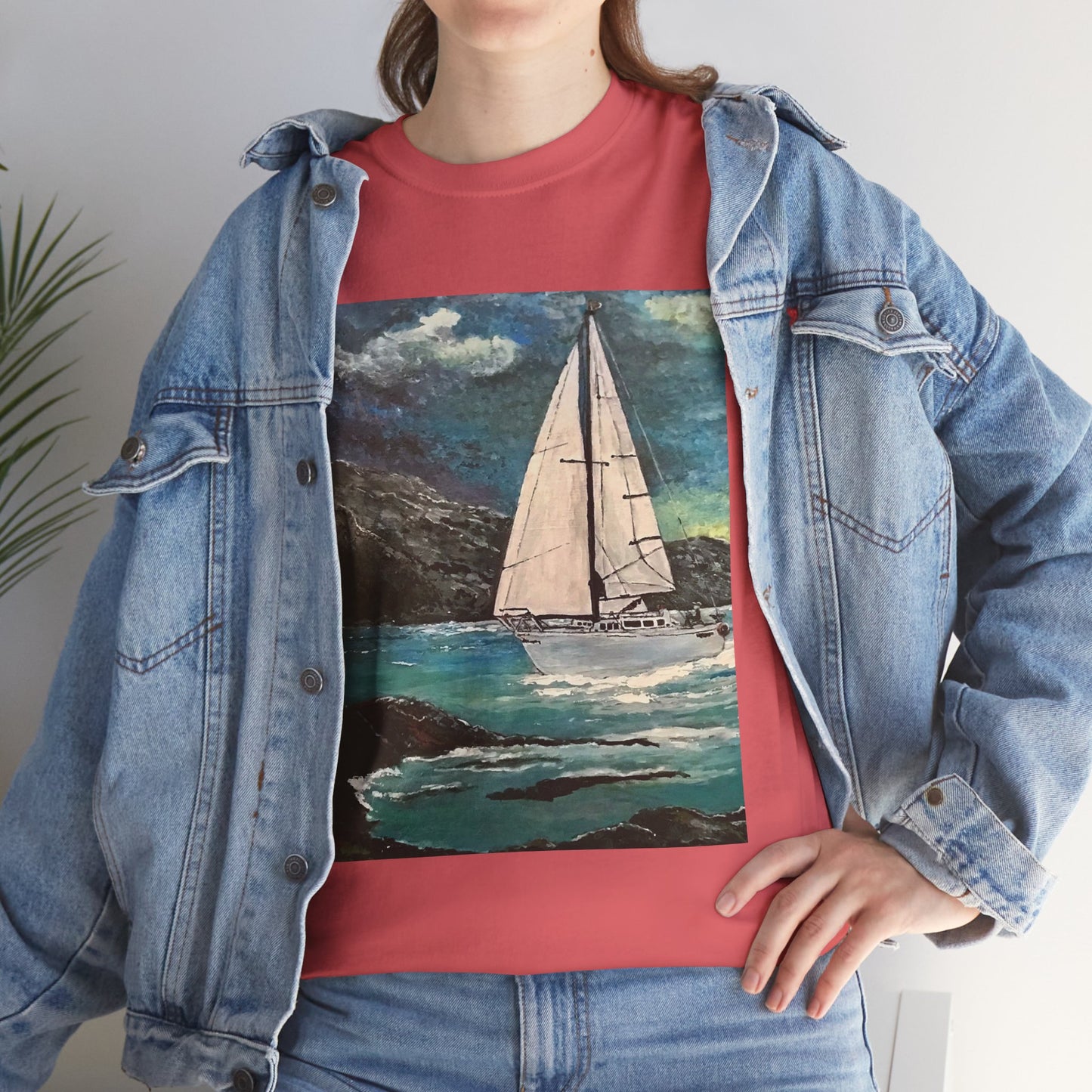Tropical Sailing - Amazing Unisex Heavy Cotton Short Sleeve Tee Shirts!