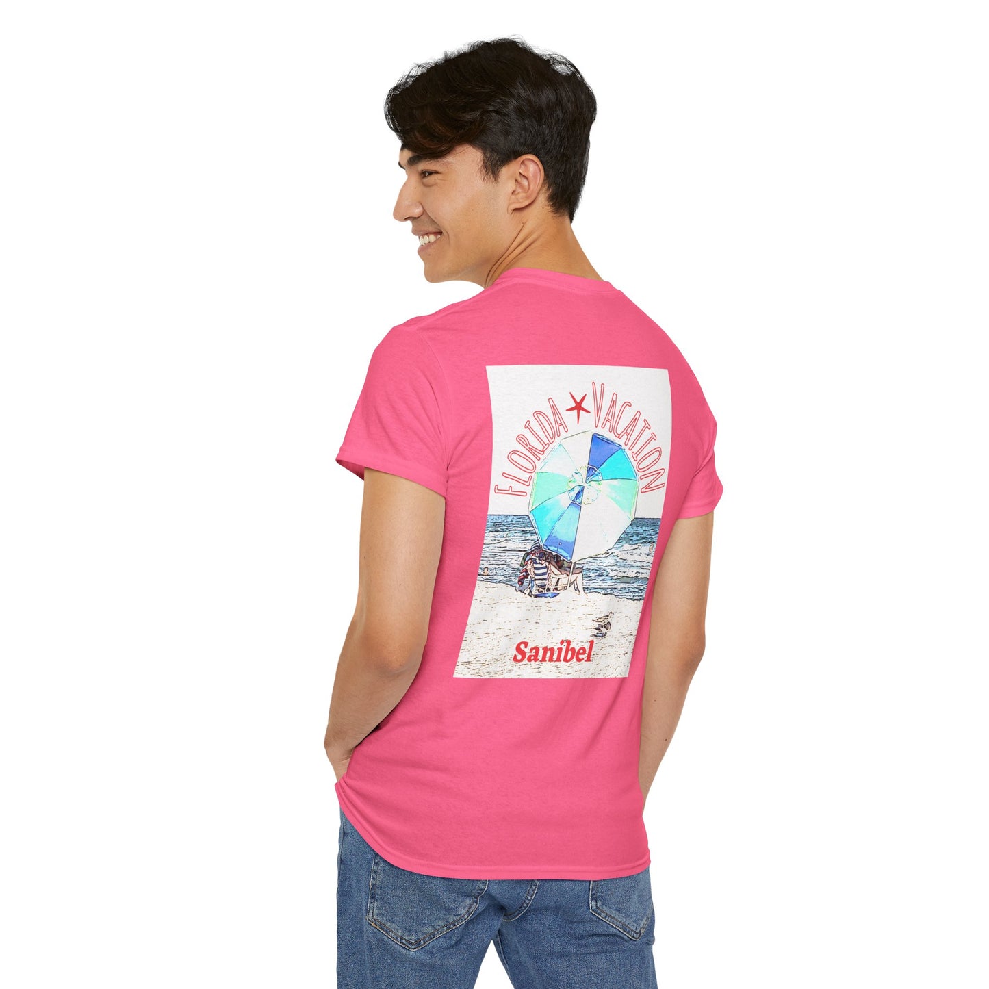 Florida Vacation Sanibel - Amazing Unisex Heavy Cotton Short Sleeve Tee Shirts!