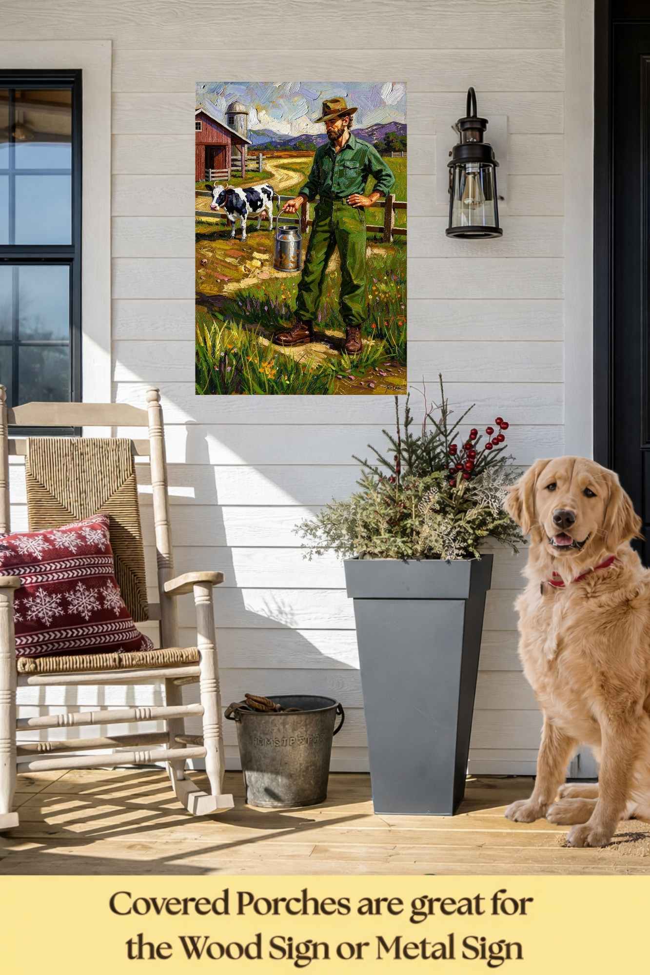 Dairy Farmer| Farm Cow Art| Giclee Paper- Wood- Metal- Canvas
