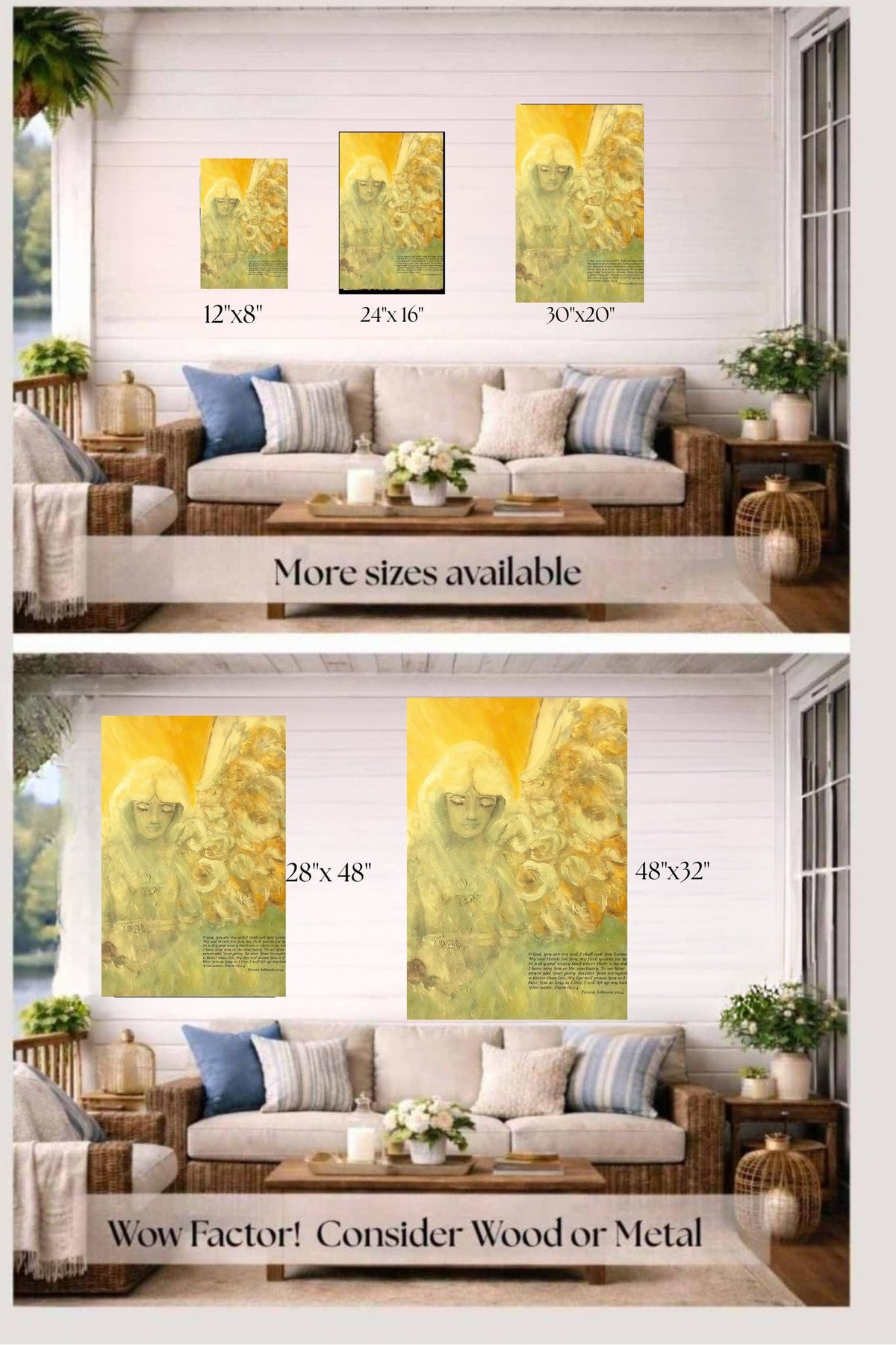 Angels Watch Over Thee| Heavenly Art| Inspiration| Print, Wood, Metal or Canvas- Heaven Being sent by God - Art by Teresa Johnson