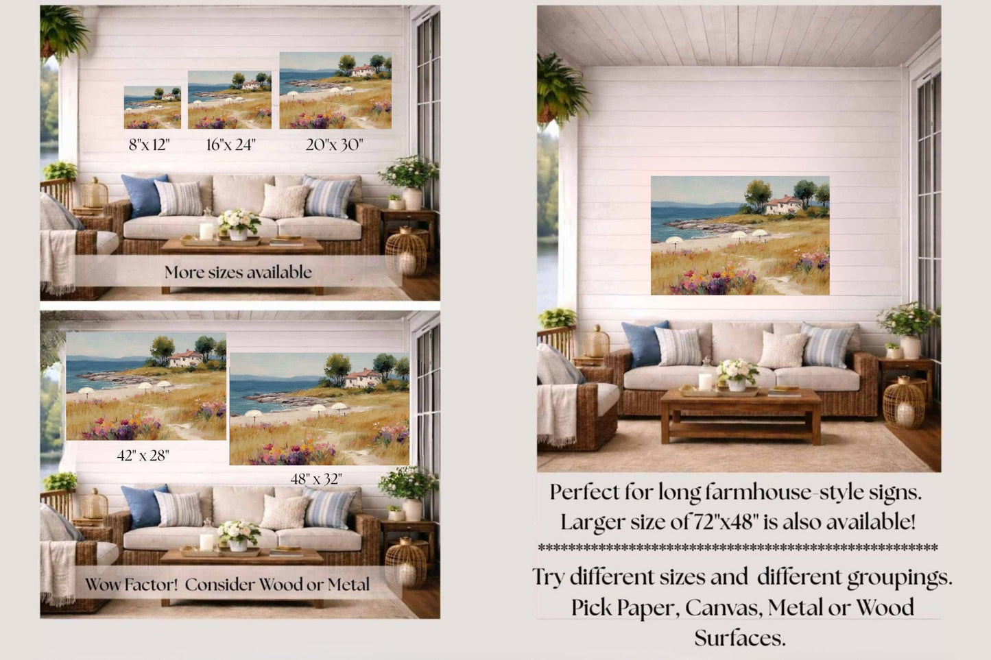 Private Paradise| Tropical Print| Coastal Beach| Giclee on Canvas, Wood, Metal, Fine Art Paper