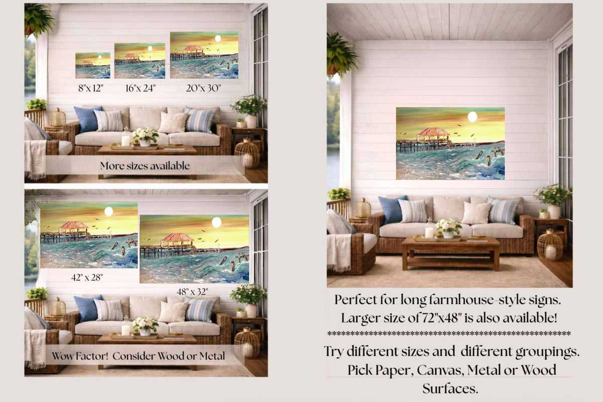 Can't Get Enough of The Mississippi Gulf Coast-Giclee Paper- Wood- Metal- Canvas