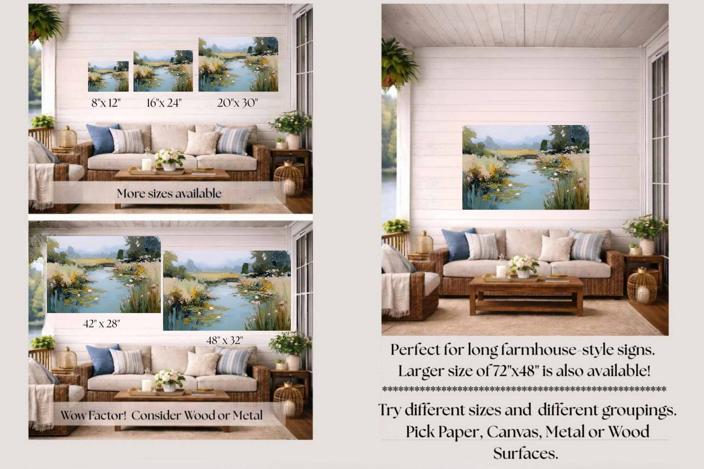 The Lily Pond| Impressionist Print| Water Garden Art| Lily Pad Pond Print| Giclee Paper- Wood- Metal- Canvas