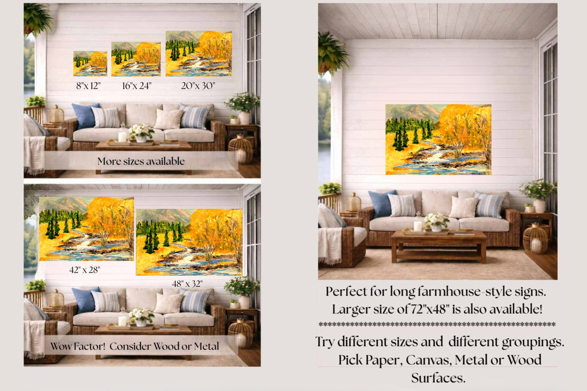 Colorado Morning | Rocky Mountain Landscape | Print of Original Teresa Johnson Painting| Giclee Paper- Wood- Metal- Canvas