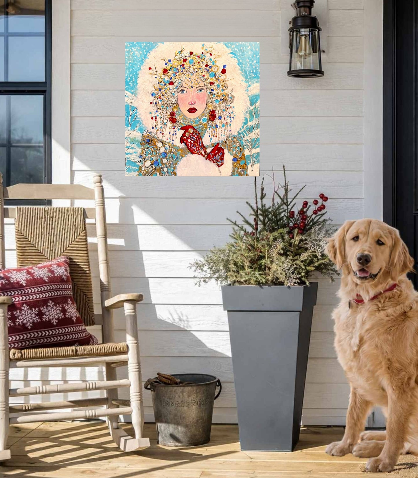 The Queen of Winter| Snow Beauty| Jewel Art| Giclee Paper- Wood- Metal- Canvas