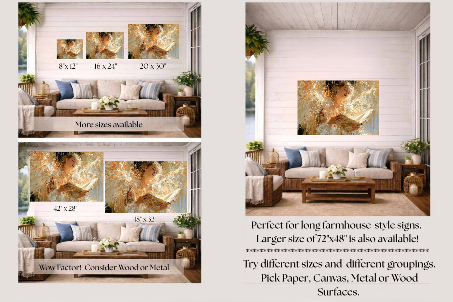 Song Of Heaven | Singing Angel Art | Christian Wall Decor | Angel Hymn Art | Inspirational Faith Art