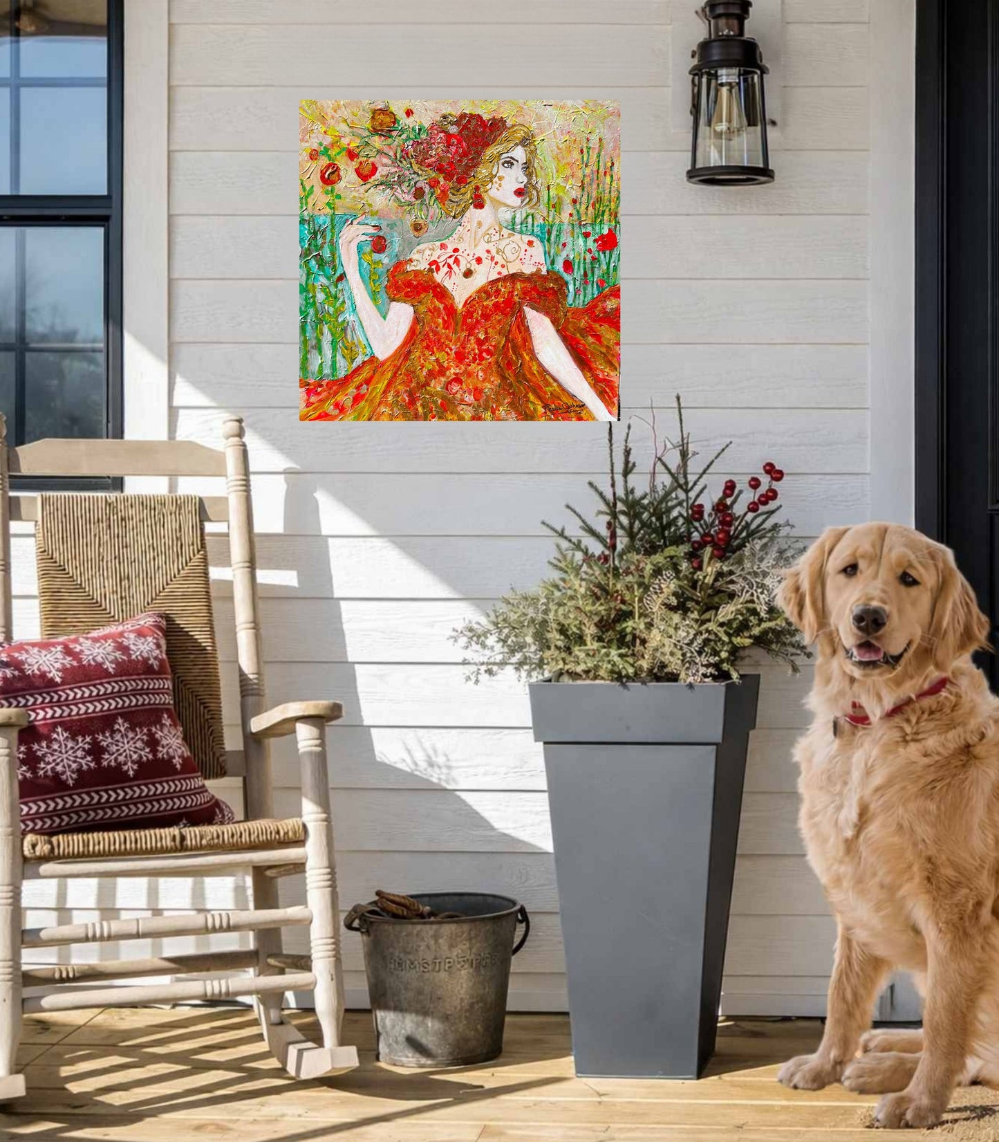 Autumn Queen. Strong Woman Art| Giclee Paper- Wood- Metal- Canvas