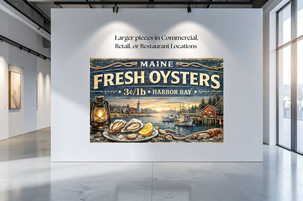 Fresh Oysters from Harbor Bay Art| Canvas Prints - Giclee on Paper - Wood And Metal Panels