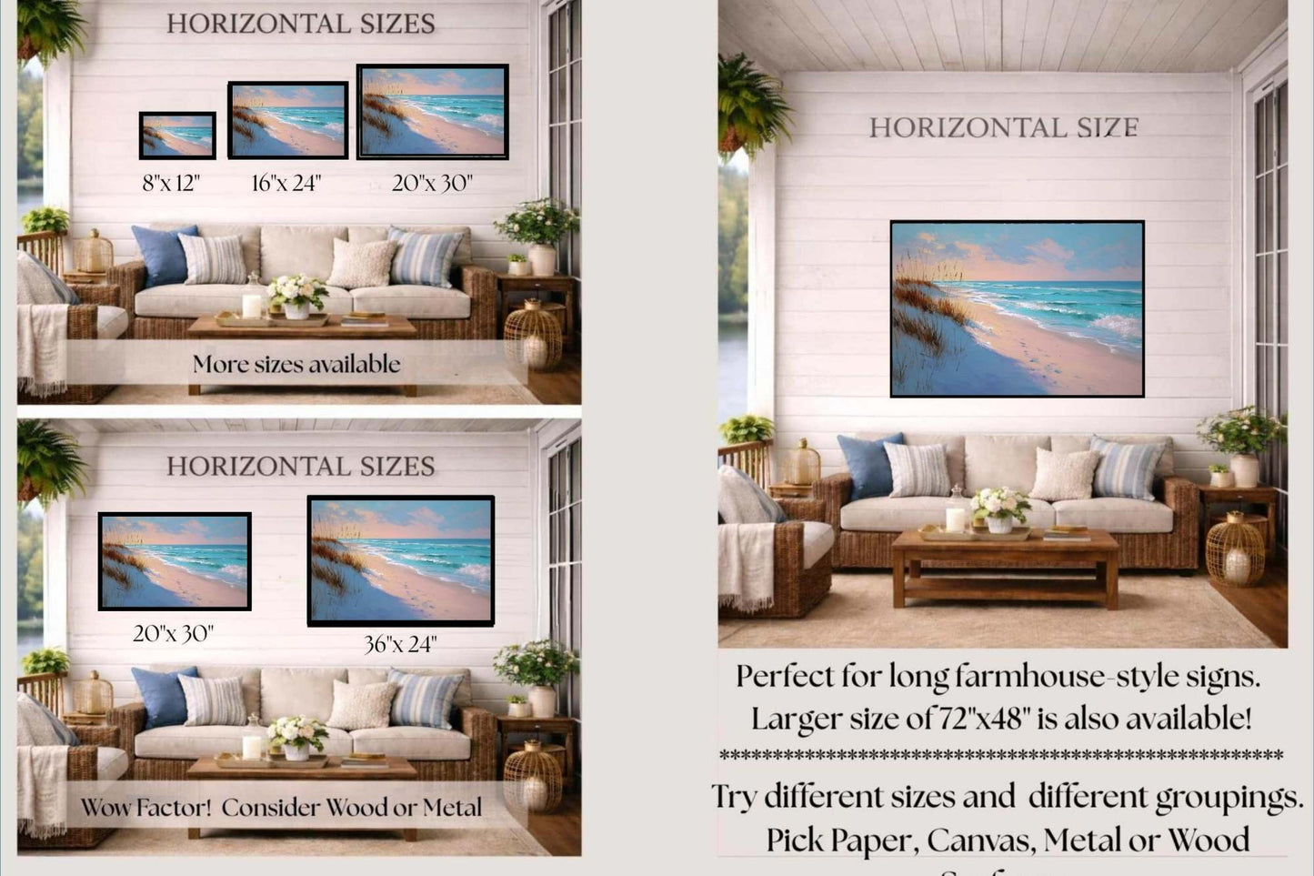 Moody Shores | Coastal Print| Beach Wall Art | Ocean Landscape Print | Giclée on Paper, Canvas, Wood, Metal