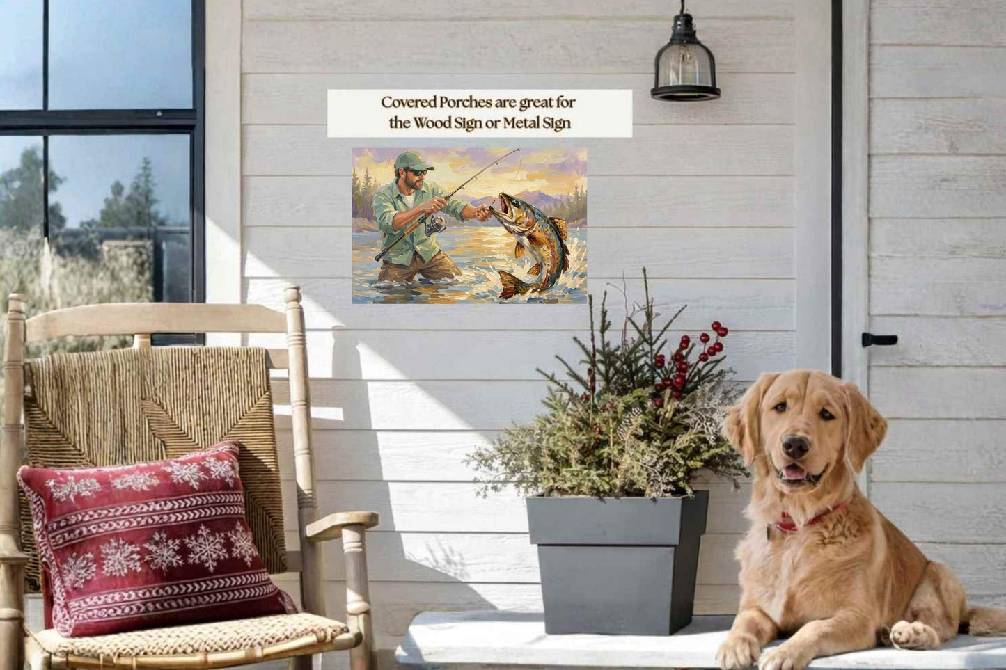 The Big Catch | Fisherman and Trout Art | Giclée Paper • Canvas • Wood • Metal Panels