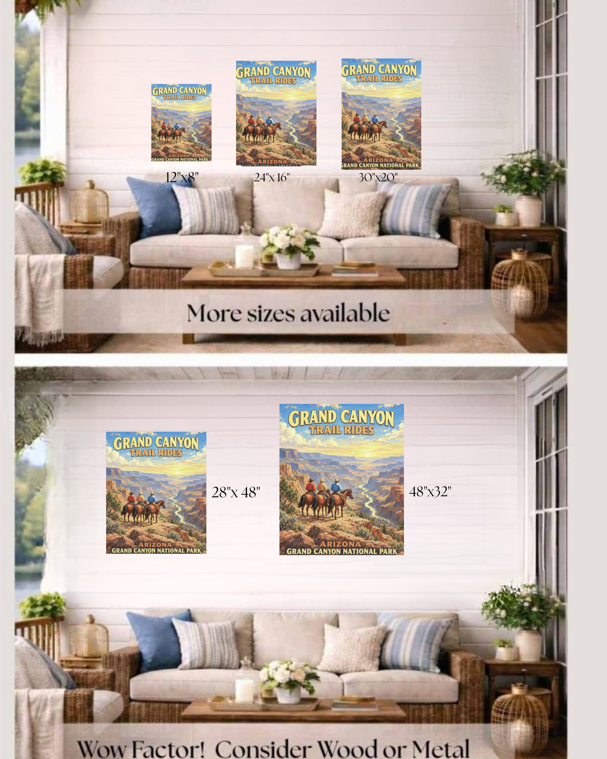 Grand Canyon Trail Rides| Prints, Canvas, Wood, or Metal Art