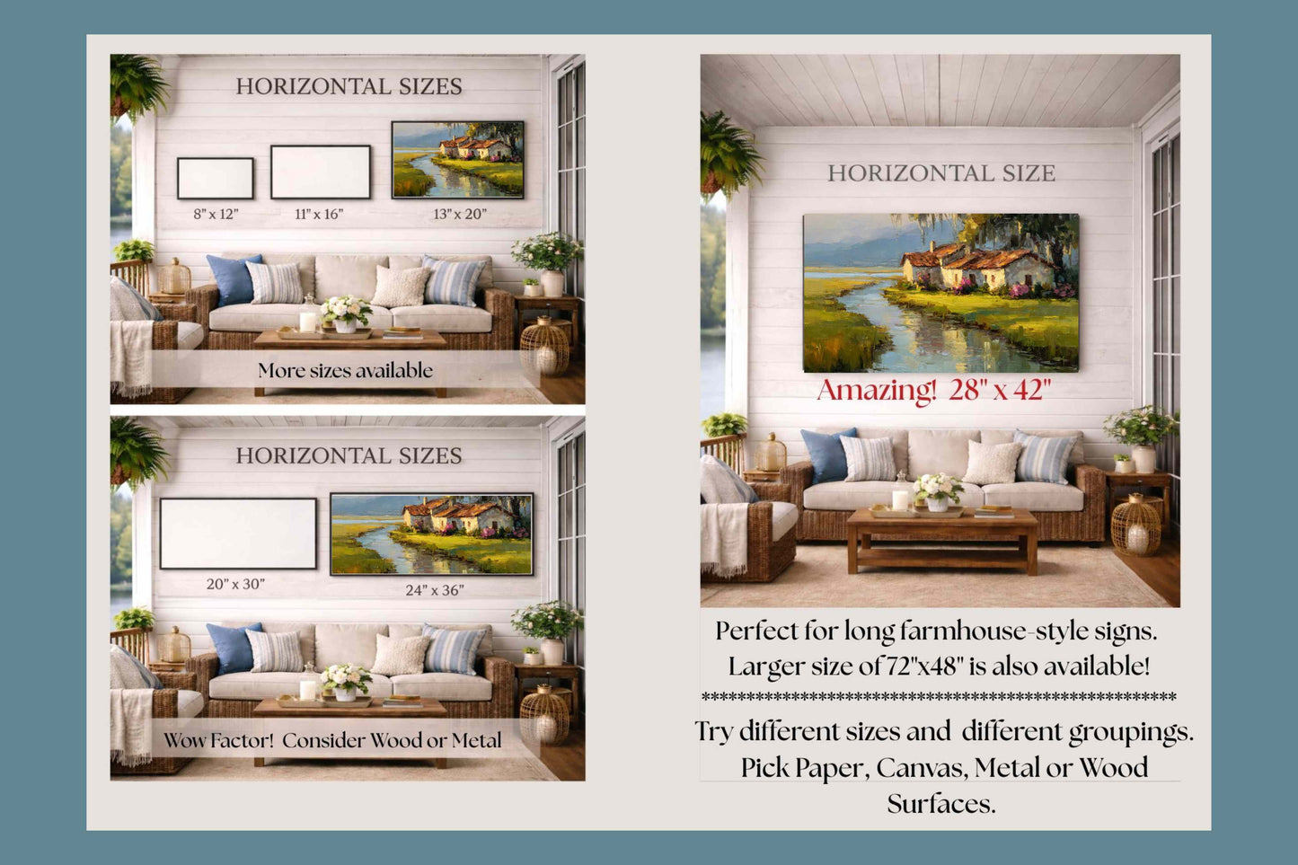 Spanish Moss Cottage – Impressionist Lowcountry Marsh Painting, Southern Coastal Wall Art, Giclée on Canvas, Wood, Metal & Fine Art Paper