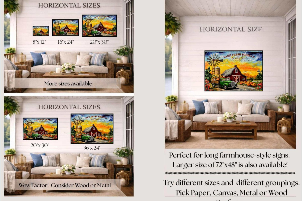 Fresh Grown Produce| Art Prints and Canvases. Giclee Paper- Wood-Metal- Canvas