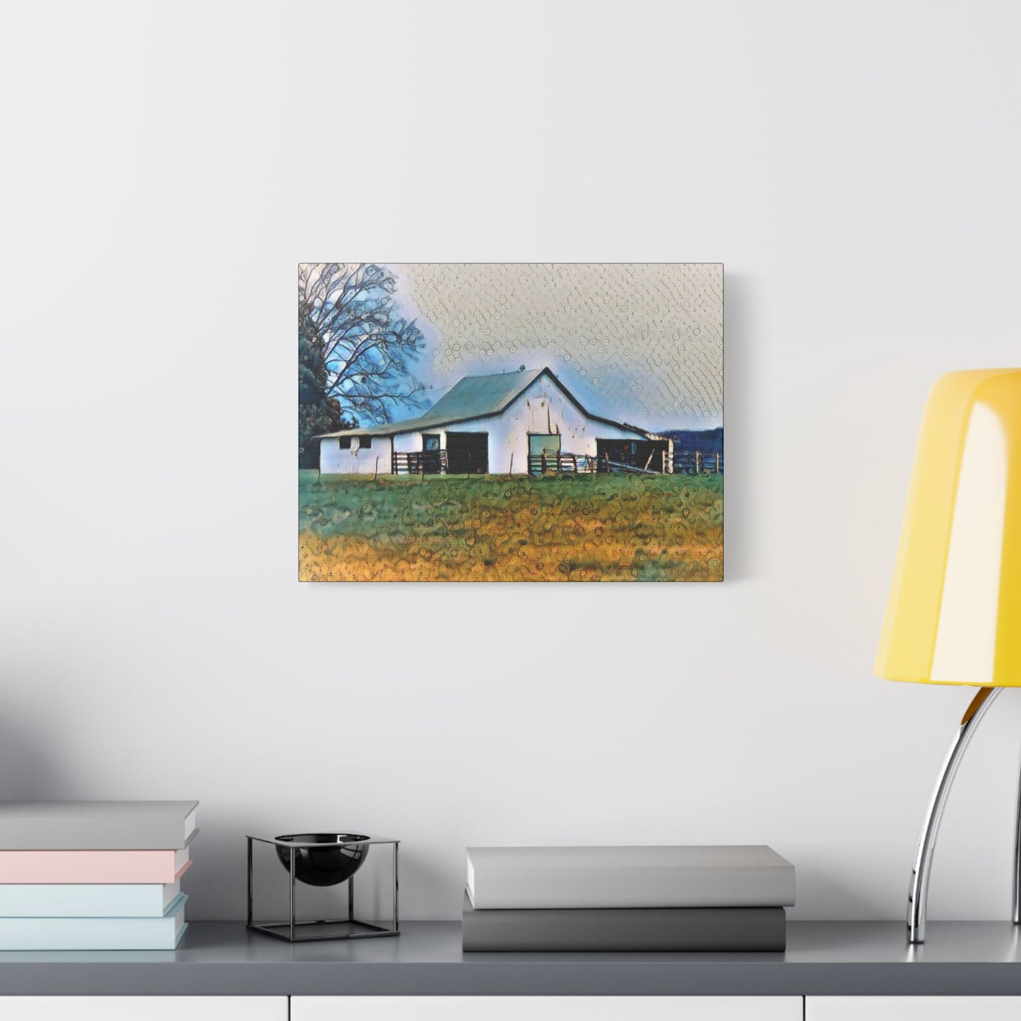 June Barn - Art- Gallery Wrapped- Satin Stretched Canvas Gallery Wraps - No Frame Needed