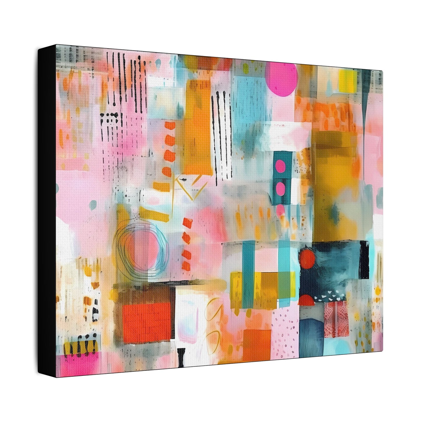 Abstract Daybreak- Art- Gallery Wrapped- Satin Stretched Canvas Gallery Wraps - No Frame Needed