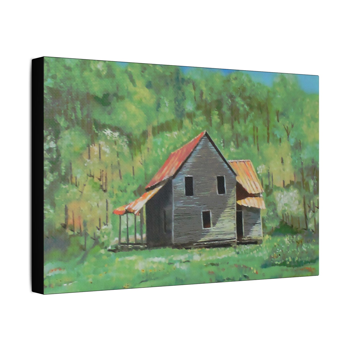 The Homeplace- Art- Gallery Wrapped- Satin Stretched Canvas Gallery Wraps - No Frame Needed