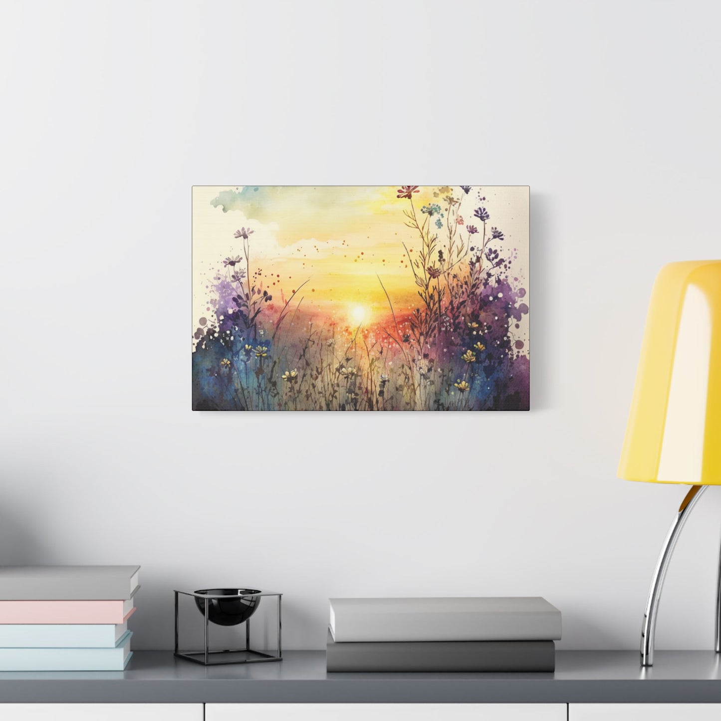 Wildflower Morning- Art- Gallery Wrapped- Satin Stretched Canvas Gallery Wraps - No Frame Needed