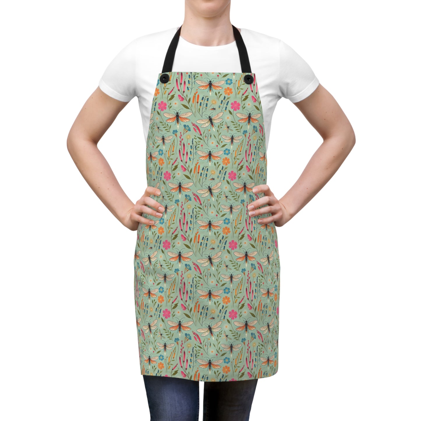 Fireflies and Garden Flowers-Apron
