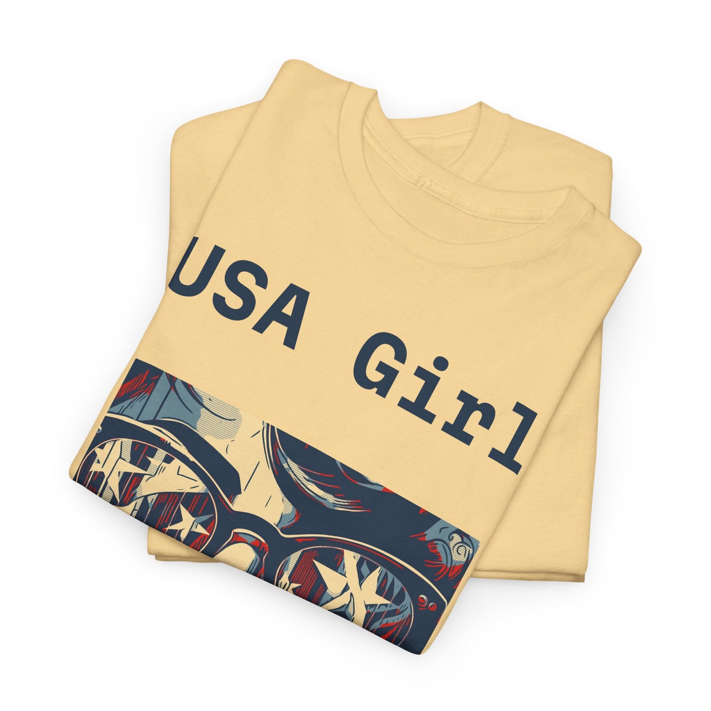 "USA Girl" - Amazing Unisex Heavy Cotton Short Sleeve Tee Shirts!