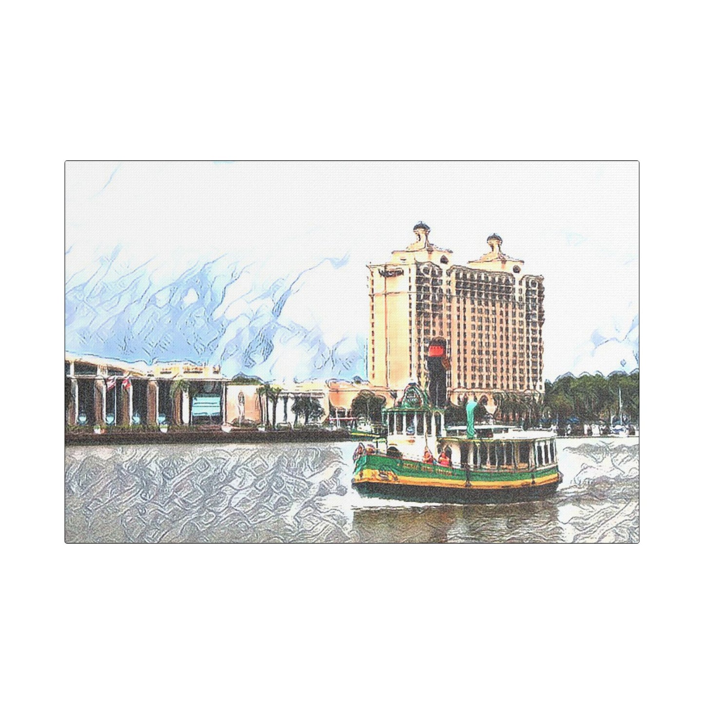 Savannah Ship- Art- Gallery Wrapped- Satin Stretched Canvas Gallery Wraps - No Frame Needed