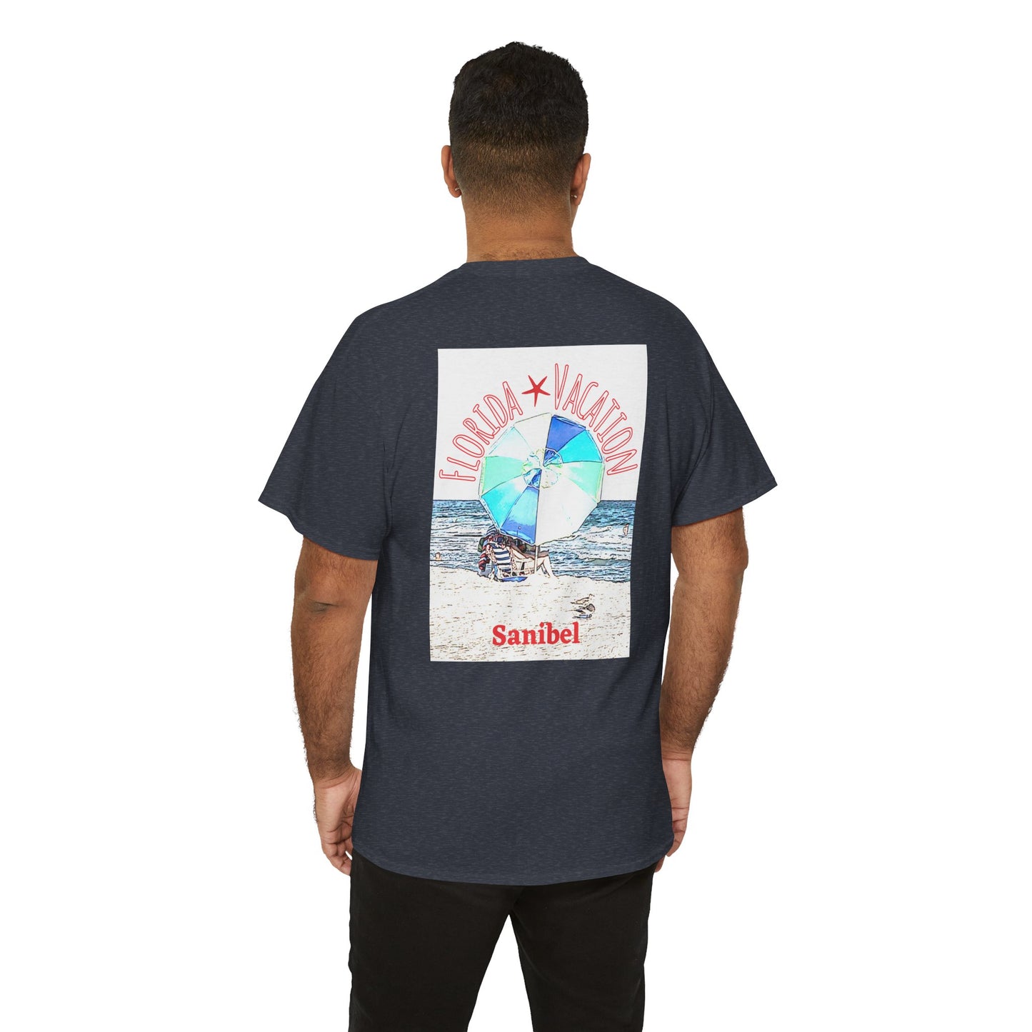 Florida Vacation Sanibel - Amazing Unisex Heavy Cotton Short Sleeve Tee Shirts!