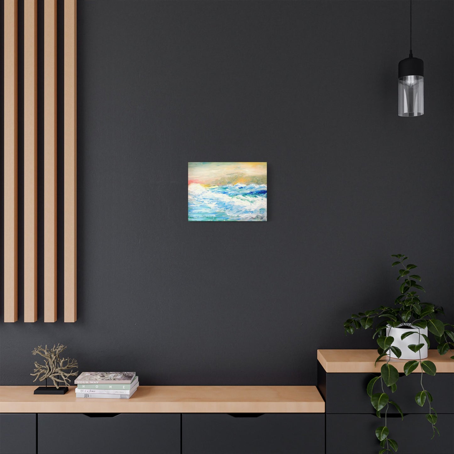 God is Stirring the Sea- Art- Gallery Wrapped- Satin Stretched Canvas Gallery Wraps - No Frame Needed