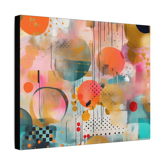 Abstract Designer Art- Gallery Wrapped- Satin Stretched Canvas Gallery Wraps - No Frame Needed