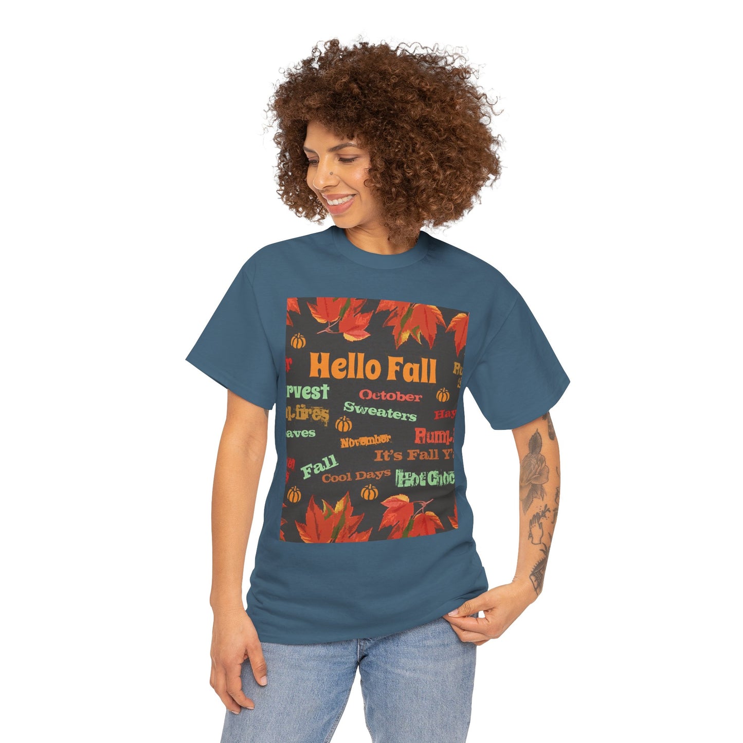 Hello Fall -Amazing Unisex Heavy Cotton Short Sleeve Tee Shirts!