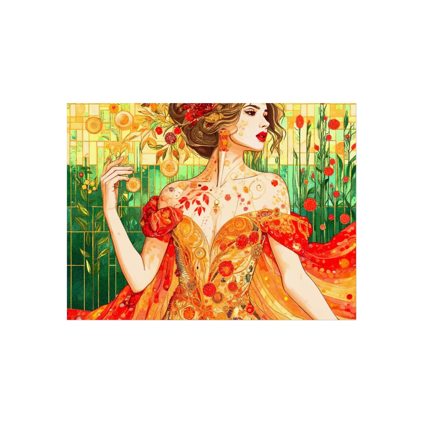 Autumn Queen Art- Giclée Technique Fine Art Posters- No Frame